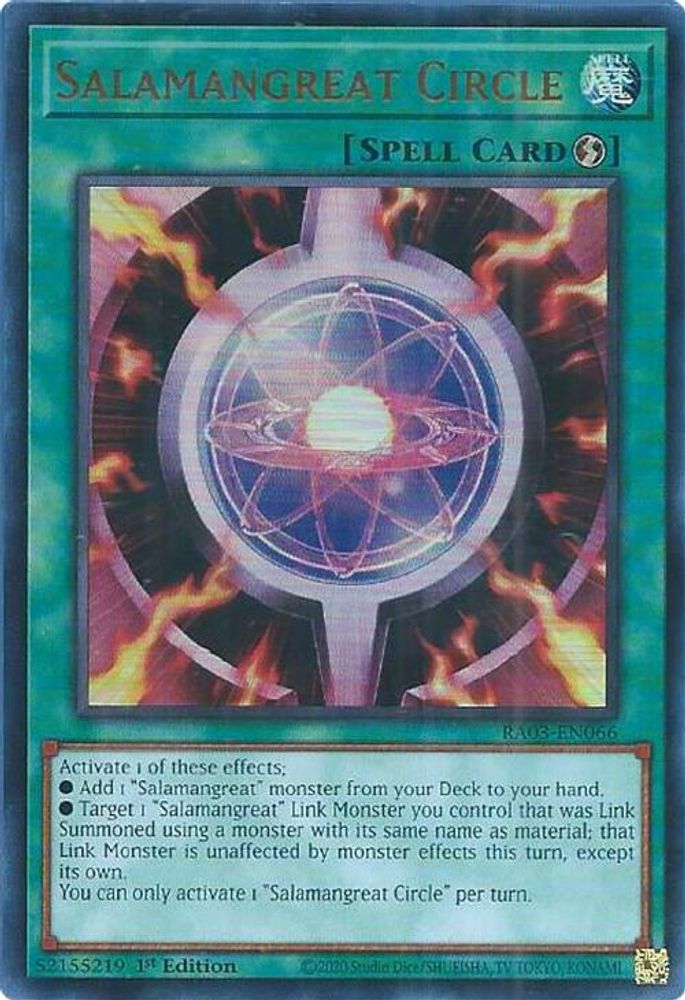 [ULTRA RARE] Salamangreat Circle (UR) - (RA03-EN066) - 1st Edition