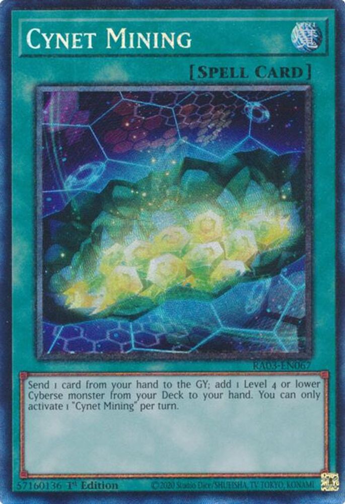 [COLLECTOR RARE] Cynet Mining (PCR) - (RA03-EN067) - 1st Edition