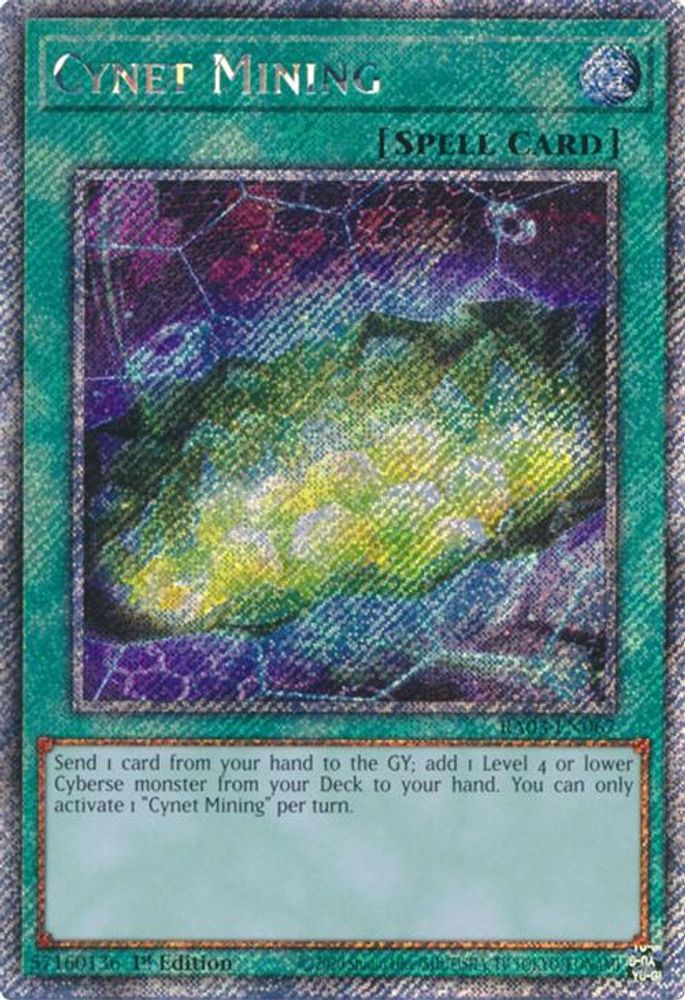 [PLATINUM RARE] Cynet Mining (Platinum Secret Rare) - (RA03-EN067) - 1st Edition