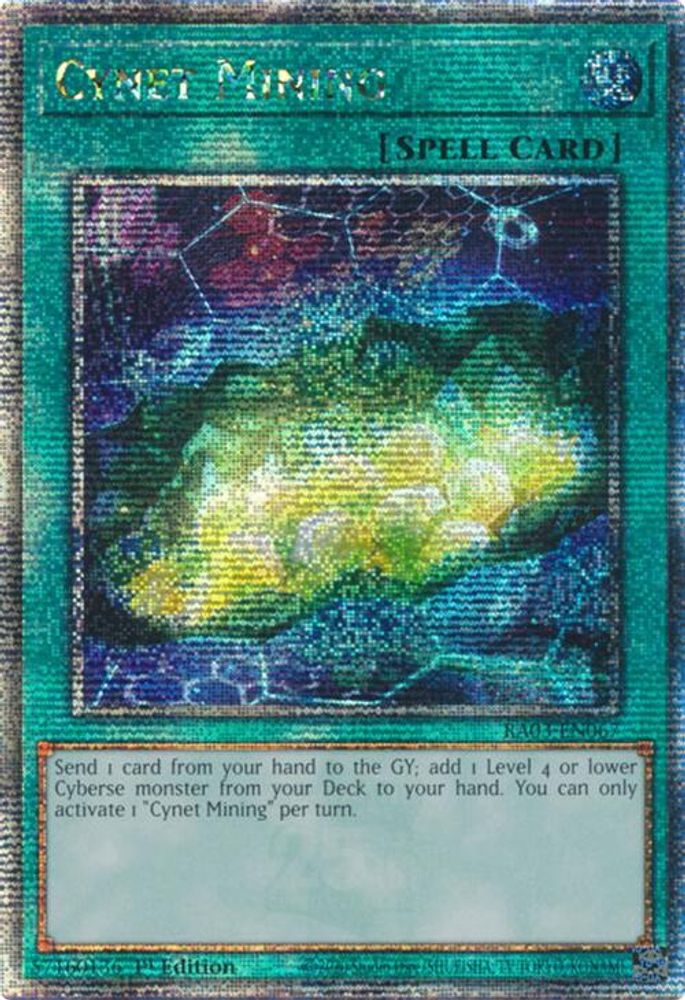 [QUARTER CENTURY RARE] Cynet Mining (Quarter Century Secret Rare) - (RA03-EN067) - 1st Edition