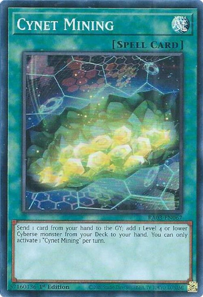 [SUPER RARE] Cynet Mining - (RA03-EN067) - 1st Edition