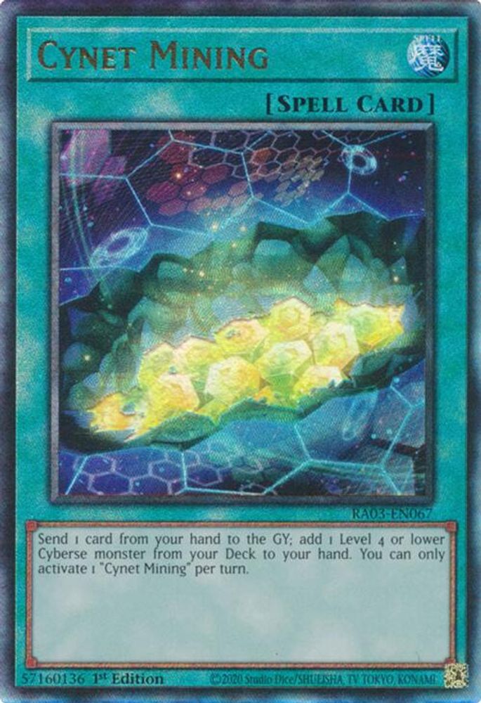 [ULTIMATE RARE] Cynet Mining (PUR) - (RA03-EN067) - 1st Edition