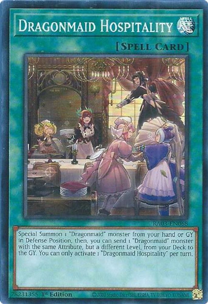 [SUPER RARE] Dragonmaid Hospitality - (RA03-EN068) - 1st Edition