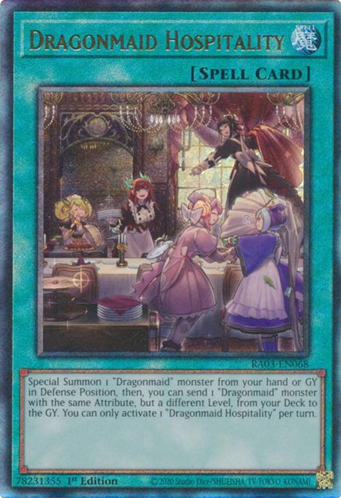 [ULTIMATE RARE] Dragonmaid Hospitality (PUR) - (RA03-EN068) - 1st Edition