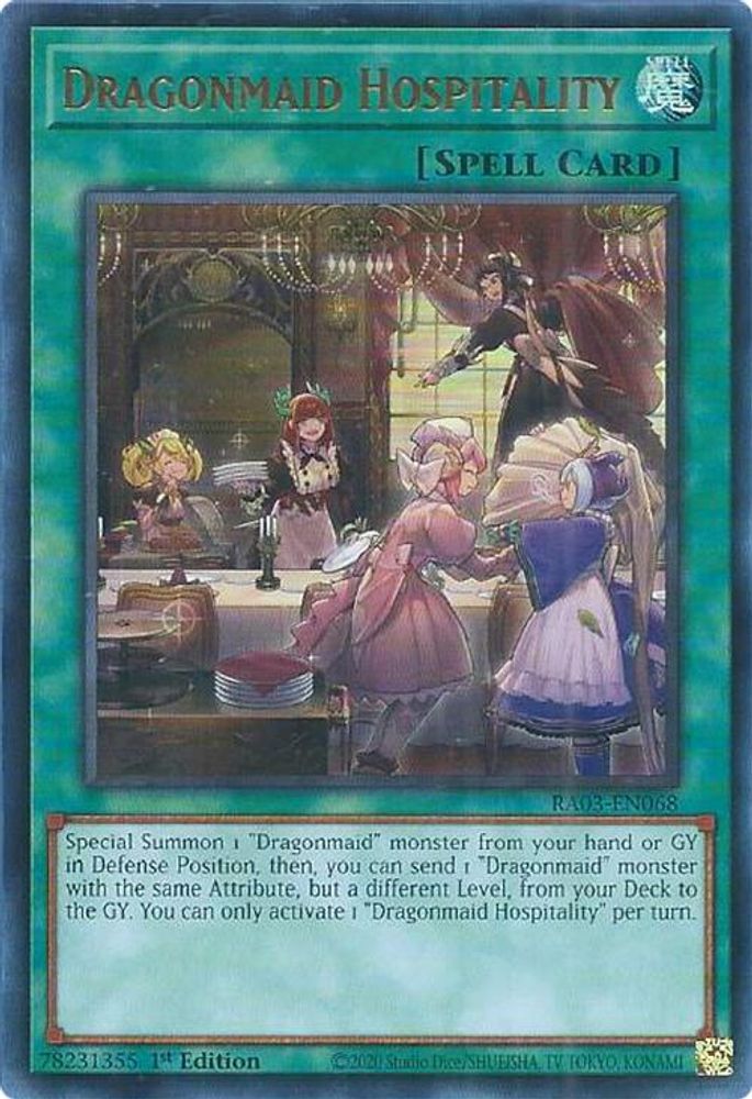 [ULTRA RARE] Dragonmaid Hospitality (UR) - (RA03-EN068) - 1st Edition