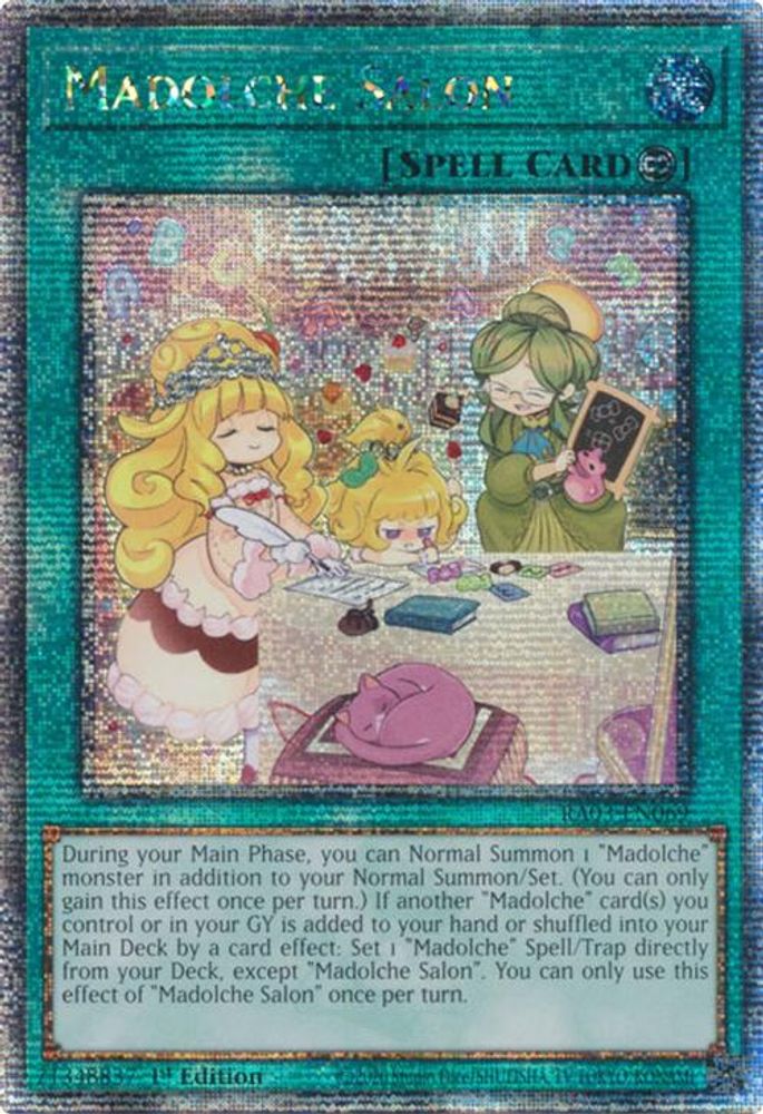 [QUARTER CENTURY RARE] Madolche Salon (Quarter Century Secret Rare) - (RA03-EN069) - 1st Edition