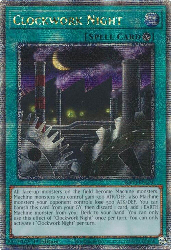 [QUARTER CENTURY RARE] Clockwork Night - (RA03-EN071) - 1st Edition