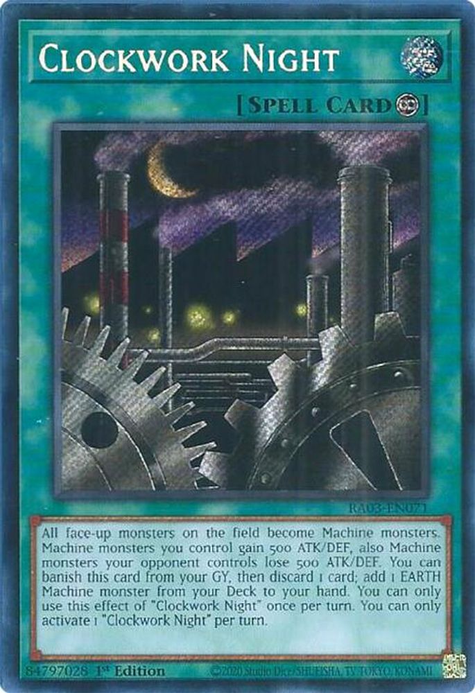 [SECRET RARE] Clockwork Night (Secret Rare) - (RA03-EN071) - 1st Edition