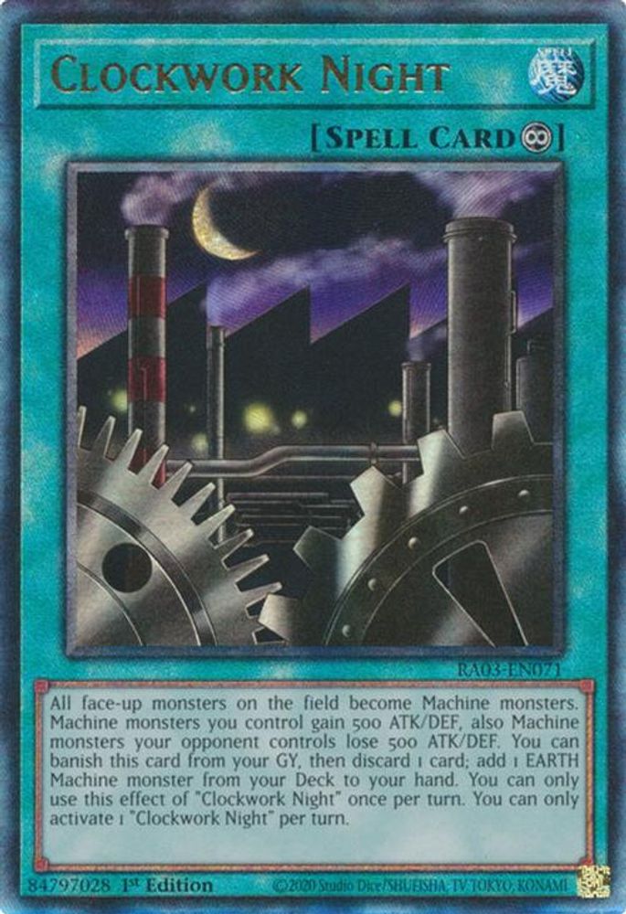 [ULTIMATE RARE] Clockwork Night (PUR) - (RA03-EN071) - 1st Edition