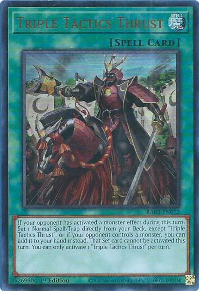 [ULTRA RARE] Triple Tactics Thrust (UR) - (RA03-EN072) - 1st Edition