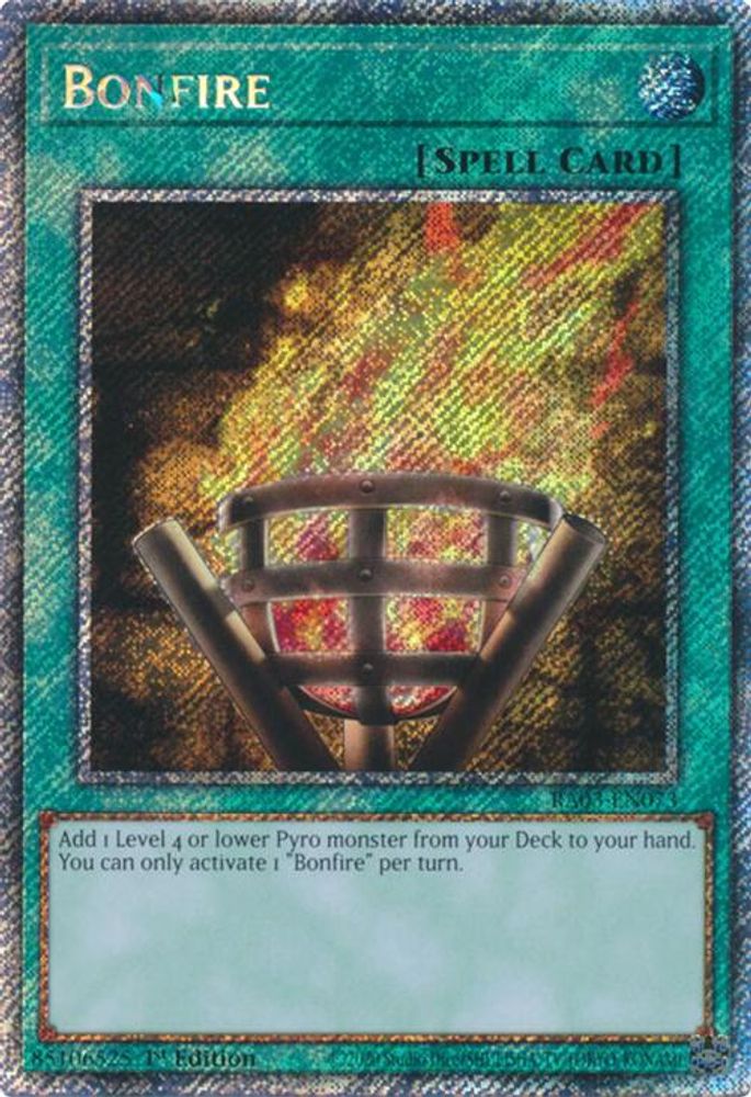 [PLATINUM RARE] Bonfire (Platinum Secret Rare) - (RA03-EN073) - 1st Edition