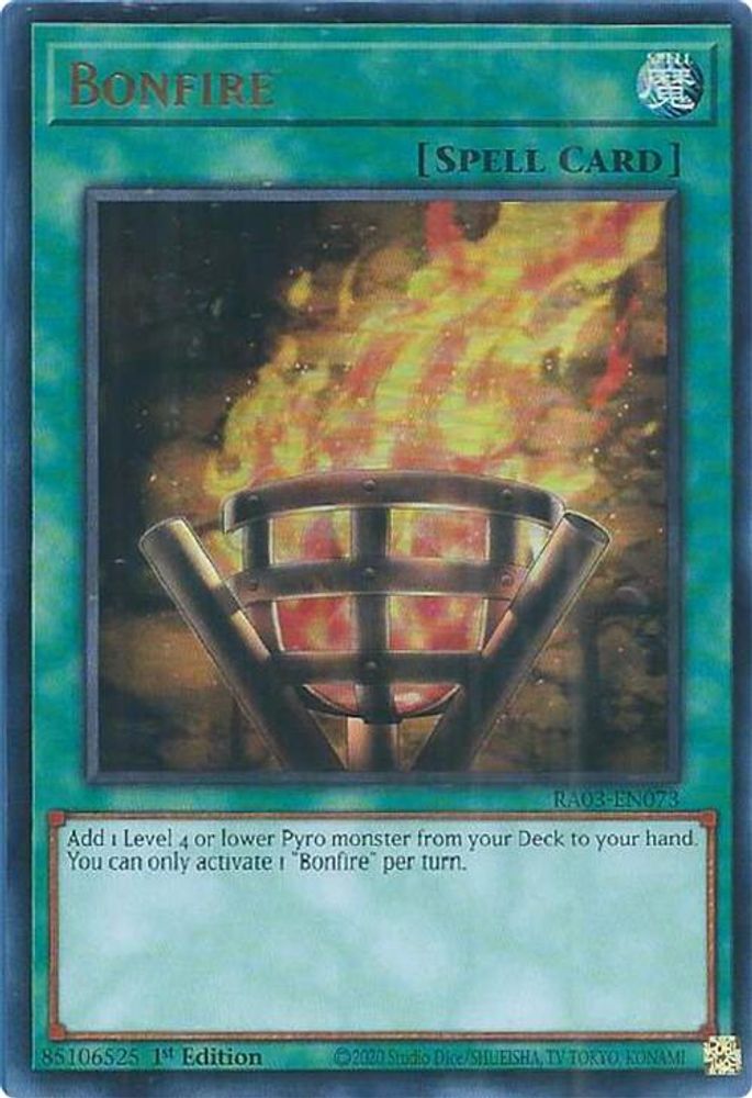 [ULTRA RARE] Bonfire (UR) - (RA03-EN073) - 1st Edition
