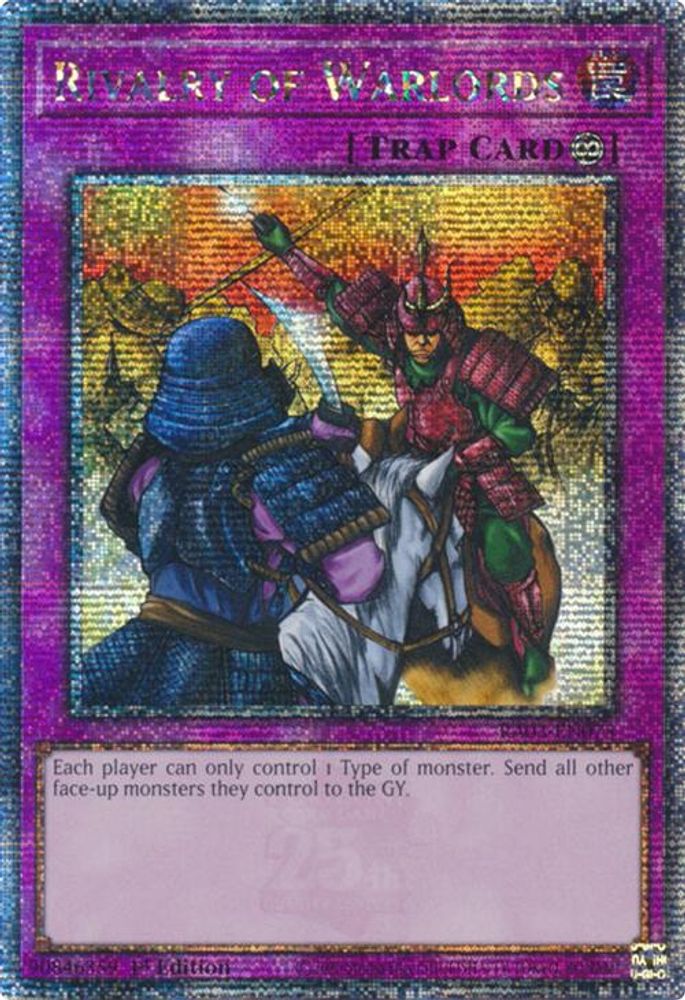 [QUARTER CENTURY RARE] Rivalry of Warlords (Quarter Century Secret Rare) - (RA03-EN075) - 1st Edition