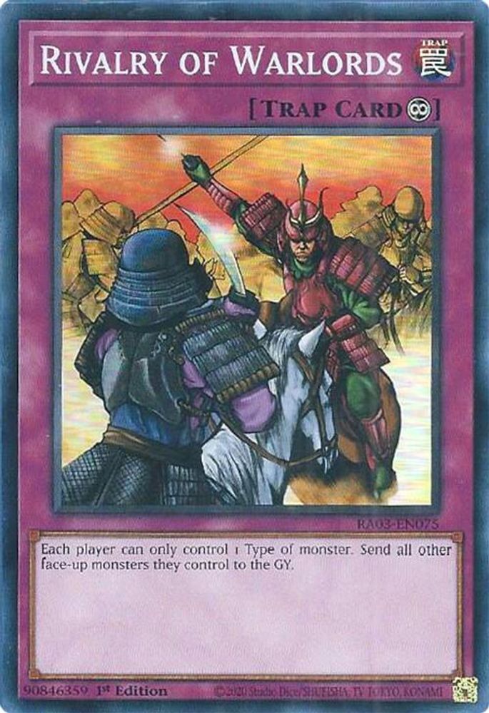 [SUPER RARE] Rivalry of Warlords - (RA03-EN075) - 1st Edition