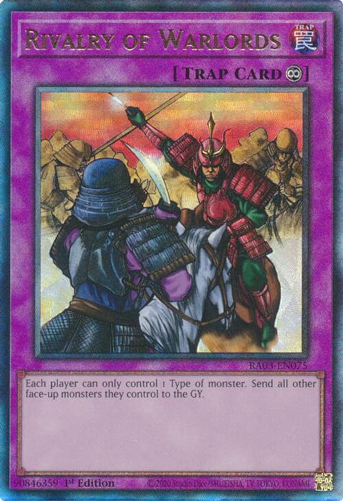 [ULTIMATE RARE] Rivalry of Warlords (PUR) - (RA03-EN075) - 1st Edition