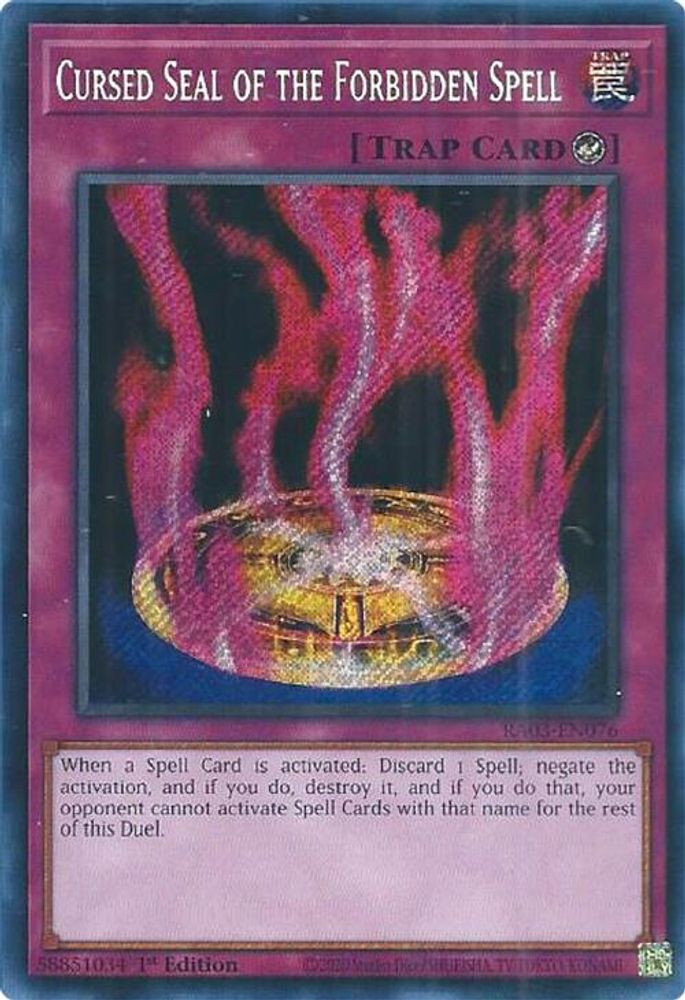 [SECRET RARE] Cursed Seal of the Forbidden Spell (Secret Rare) - (RA03-EN076) - 1st Edition