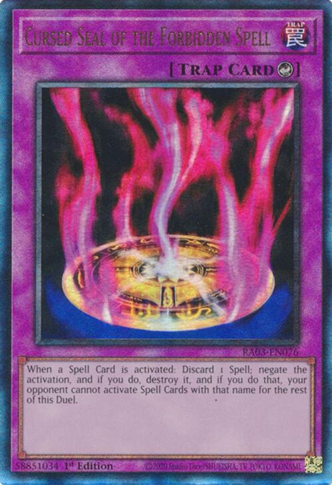 [ULTIMATE RARE] Cursed Seal of the Forbidden Spell (PUR) - (RA03-EN076) - 1st Edition