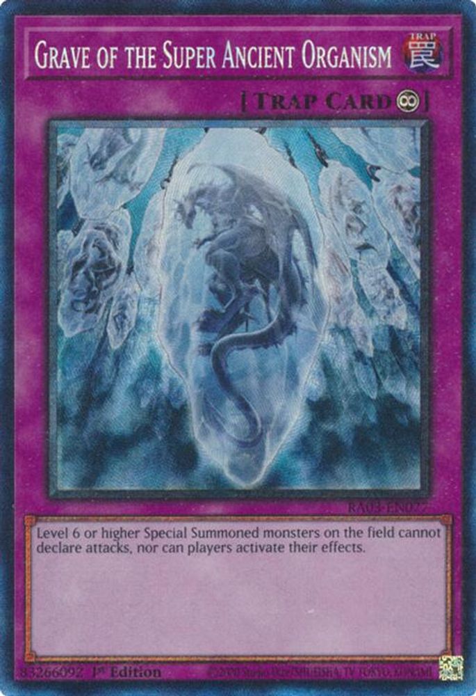 [COLLECTOR RARE] Grave of the Super Ancient Organism (PCR) - (RA03-EN077) - 1st Edition
