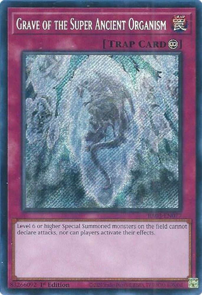 [SECRET RARE] Grave of the Super Ancient Organism (Secret Rare) - (RA03-EN077) - 1st Edition