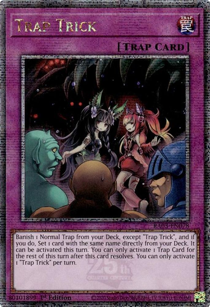 [QUARTER CENTURY RARE] Trap Trick (Quarter Century Secret Rare) - (RA03-EN078) - 1st Edition
