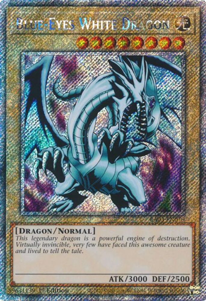 [PLATINUM RARE] Blue-Eyes White Dragon (Platinum Secret Rare) - (RA03-EN079) - 1st Edition