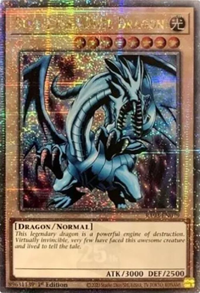 [QUARTER CENTURY RARE] Blue-Eyes White Dragon (Quarter Century Secret Rare) - (RA03-EN079) - 1st Edition