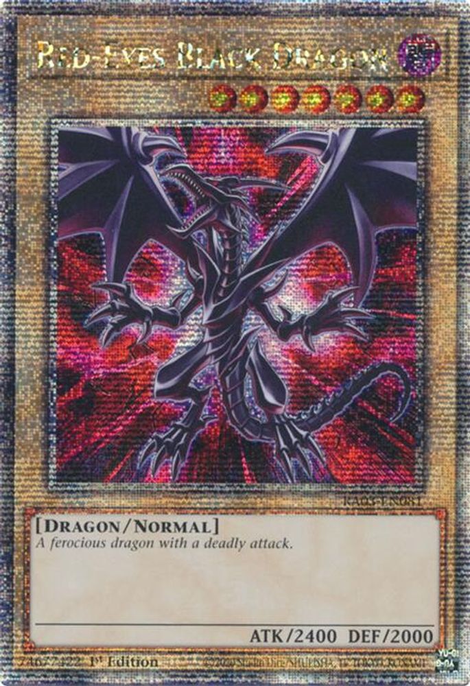 [QUARTER CENTURY RARE] Red-Eyes Black Dragon (Quarter Century Secret Rare) - (RA03-EN081) - 1st Edition