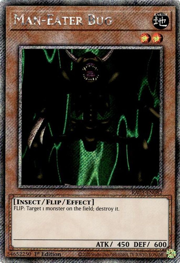 [PLATINUM RARE] Man-Eater Bug (Platinum Secret Rare) - (RA03-EN082) - 1st Edition