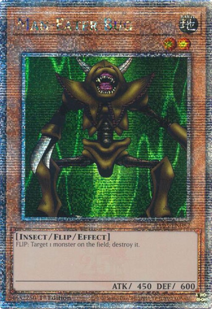 [QUARTER CENTURY RARE] Man-Eater Bug (Quarter Century Secret Rare) - (RA03-EN082) - 1st Edition