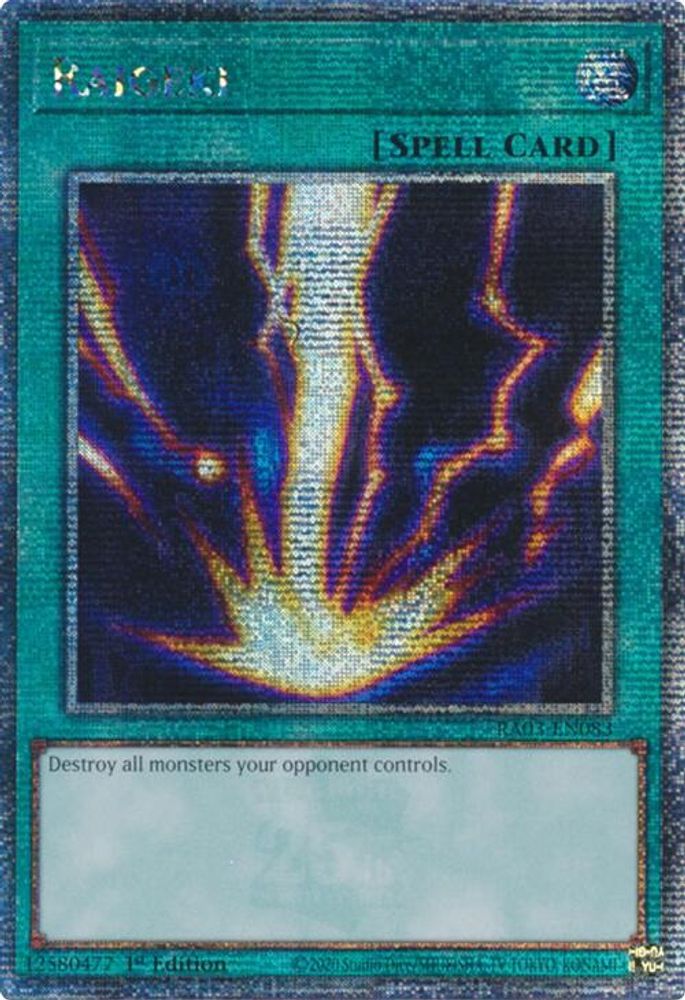 [QUARTER CENTURY RARE] Raigeki (Quarter Century Secret Rare) - (RA03-EN083) - 1st Edition