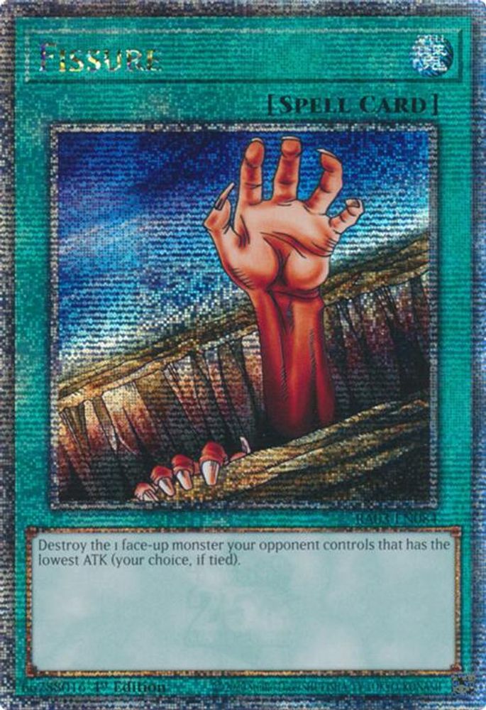 [QUARTER CENTURY RARE] Fissure (Quarter Century Secret Rare) - (RA03-EN084) - 1st Edition