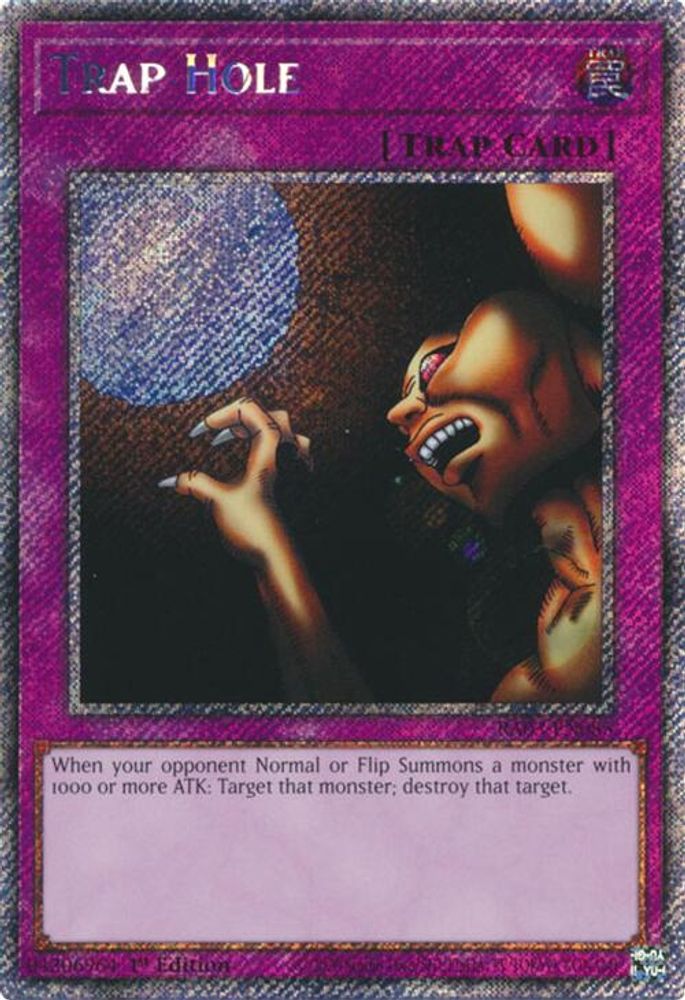 [PLATINUM RARE] Trap Hole (Platinum Secret Rare) - (RA03-EN085) - 1st Edition