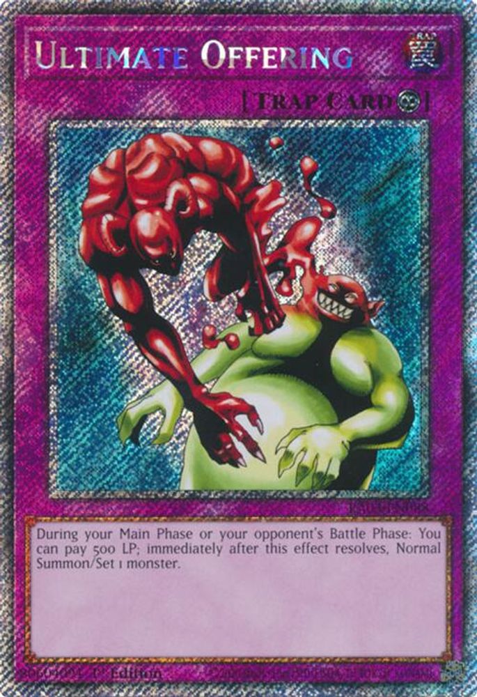 [PLATINUM RARE] Ultimate Offering (Platinum Secret Rare) - (RA03-EN088) - 1st Edition
