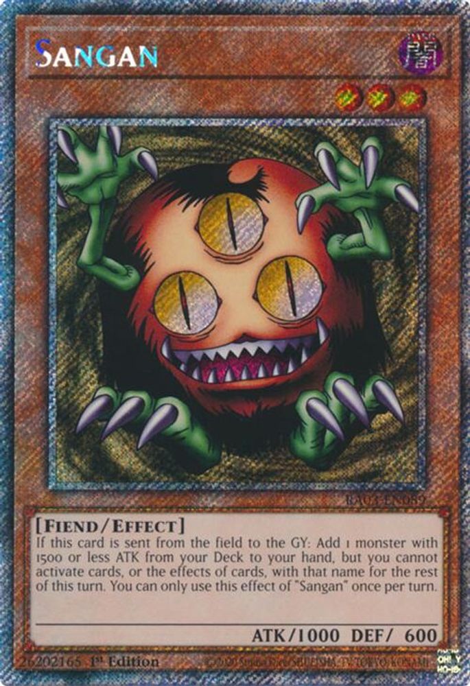 [PLATINUM RARE] Sangan (Platinum Secret Rare) - (RA03-EN089) - 1st Edition