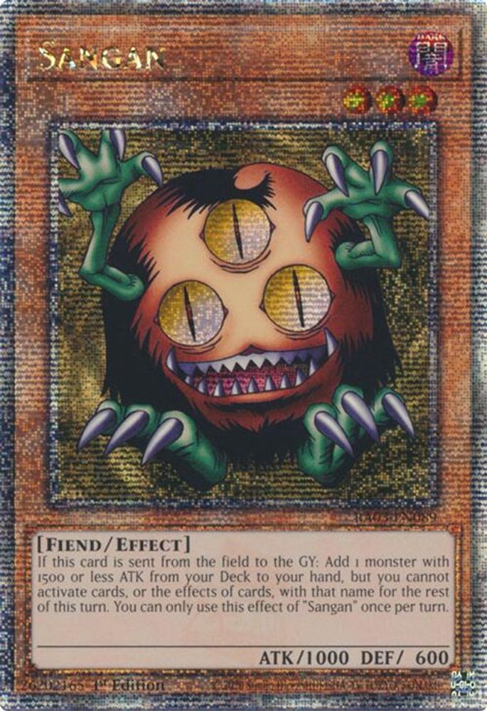 [QUARTER CENTURY RARE] Sangan (Quarter Century Secret Rare) - (RA03-EN089) - 1st Edition