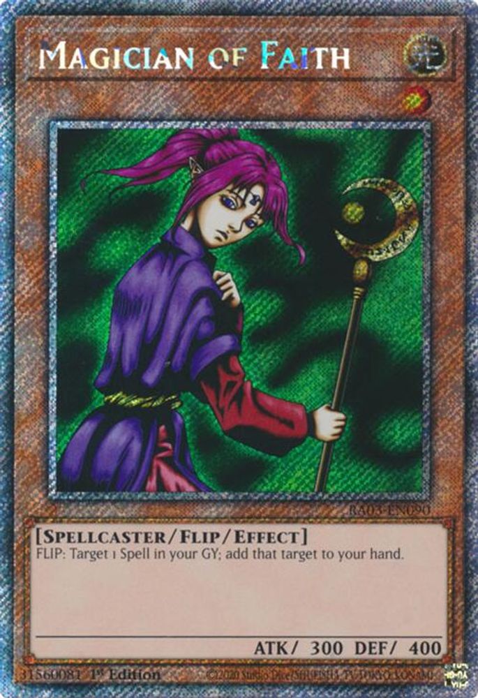[PLATINUM RARE] Magician of Faith (Platinum Secret Rare) - (RA03-EN090) - 1st Edition