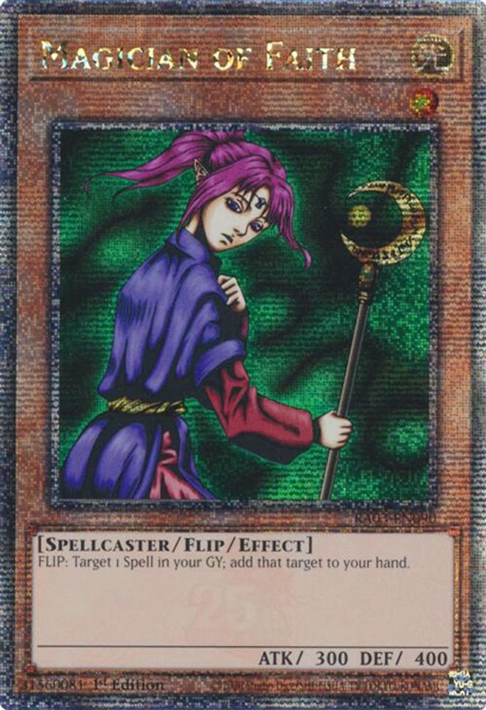 [QUARTER CENTURY RARE] Magician of Faith (Quarter Century Secret Rare) - (RA03-EN090) - 1st Edition