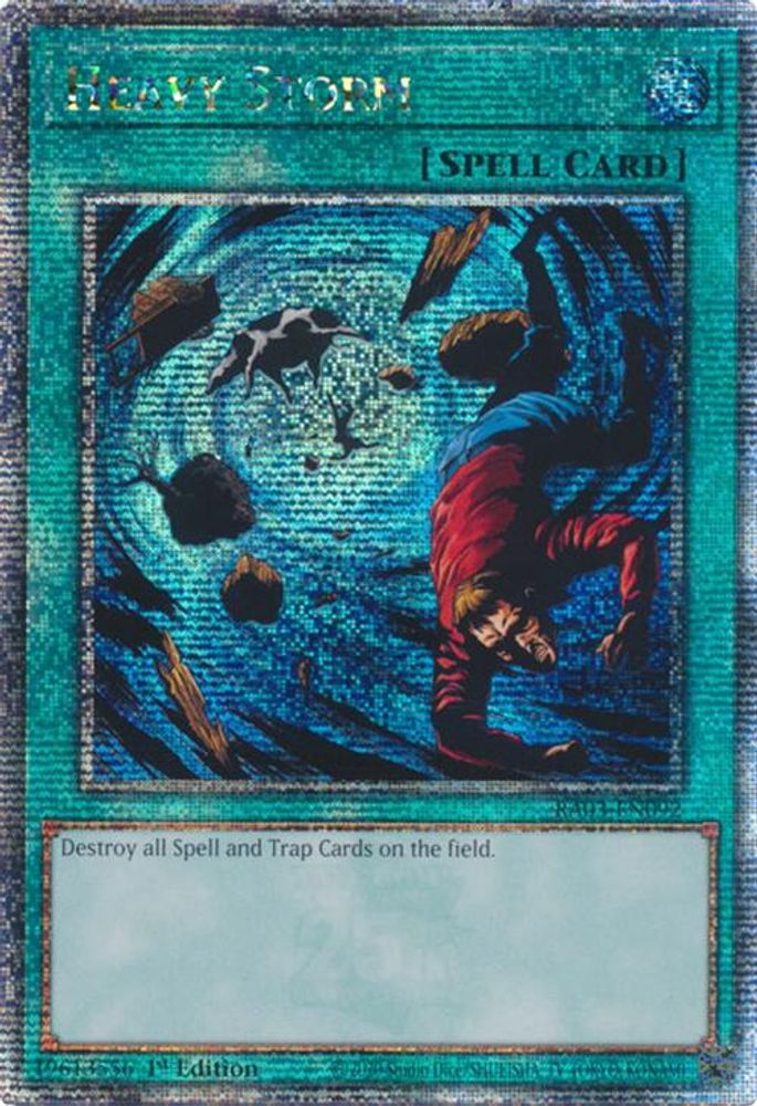 [QUARTER CENTURY RARE] Heavy Storm (Quarter Century Secret Rare) - (RA03-EN092) - 1st Edition