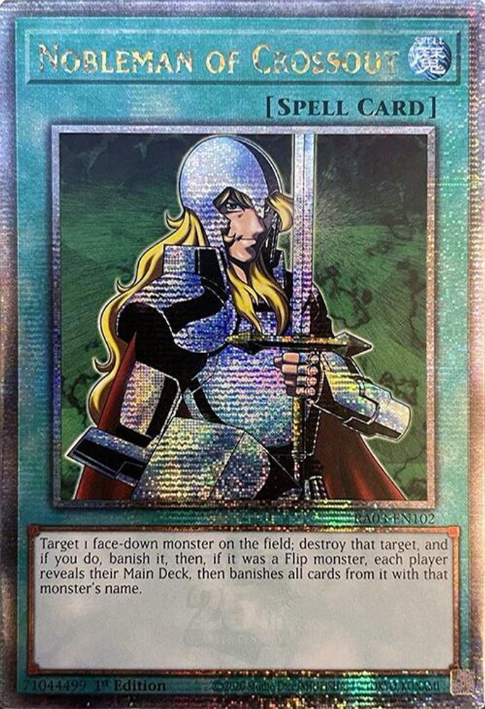 [QUARTER CENTURY RARE] Nobleman of Crossout (Quarter Century Secret Rare) - (RA03-EN102) - 1st Edition