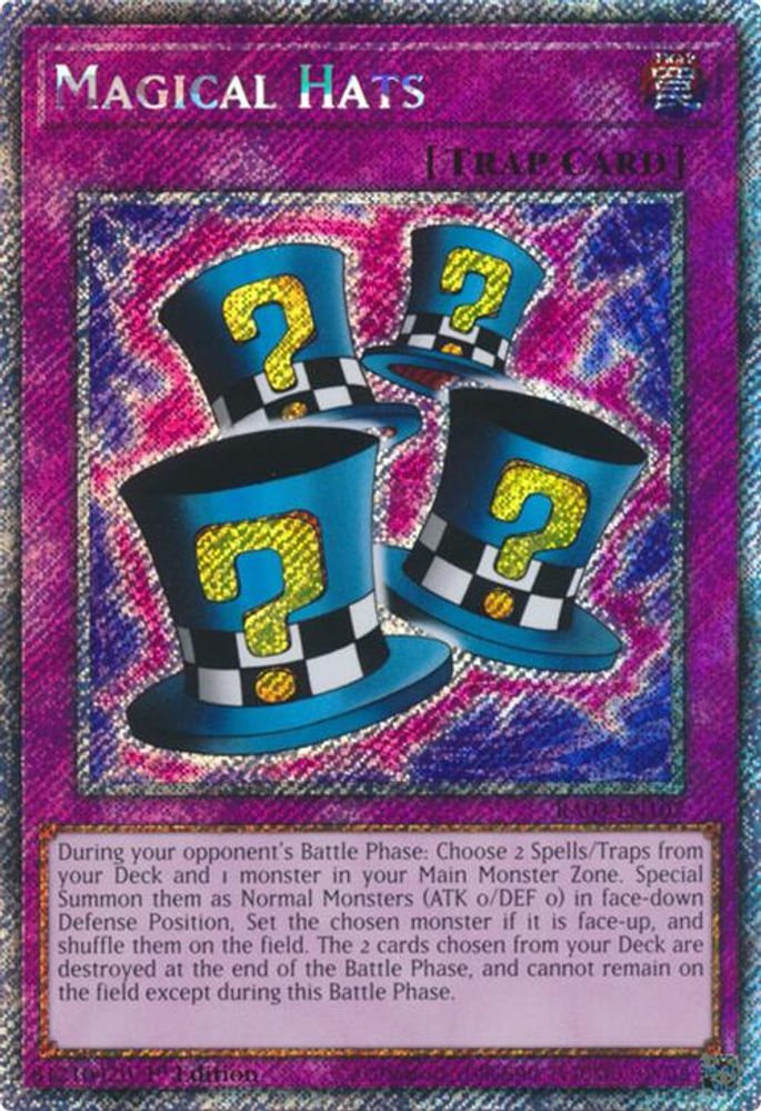 [PLATINUM RARE] Magical Hats (Platinum Secret Rare) - (RA03-EN107) - 1st Edition
