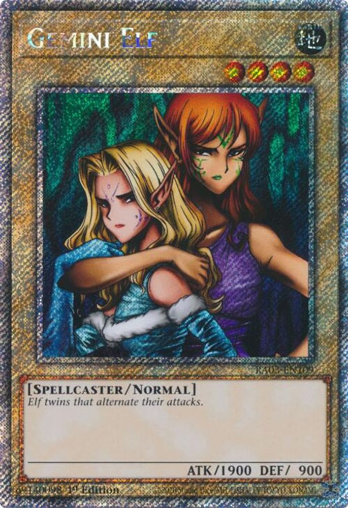[PLATINUM RARE] Gemini Elf (Platinum Secret Rare) - (RA03-EN109) - 1st Edition