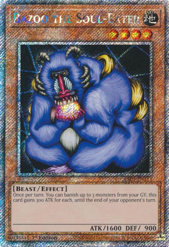 [PLATINUM RARE] Bazoo the Soul-Eater (Platinum Secret Rare) - (RA03-EN111) - 1st Edition