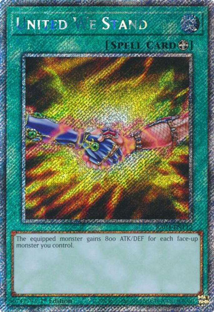 [PLATINUM RARE] United We Stand (Platinum Secret Rare) - (RA03-EN112) - 1st Edition