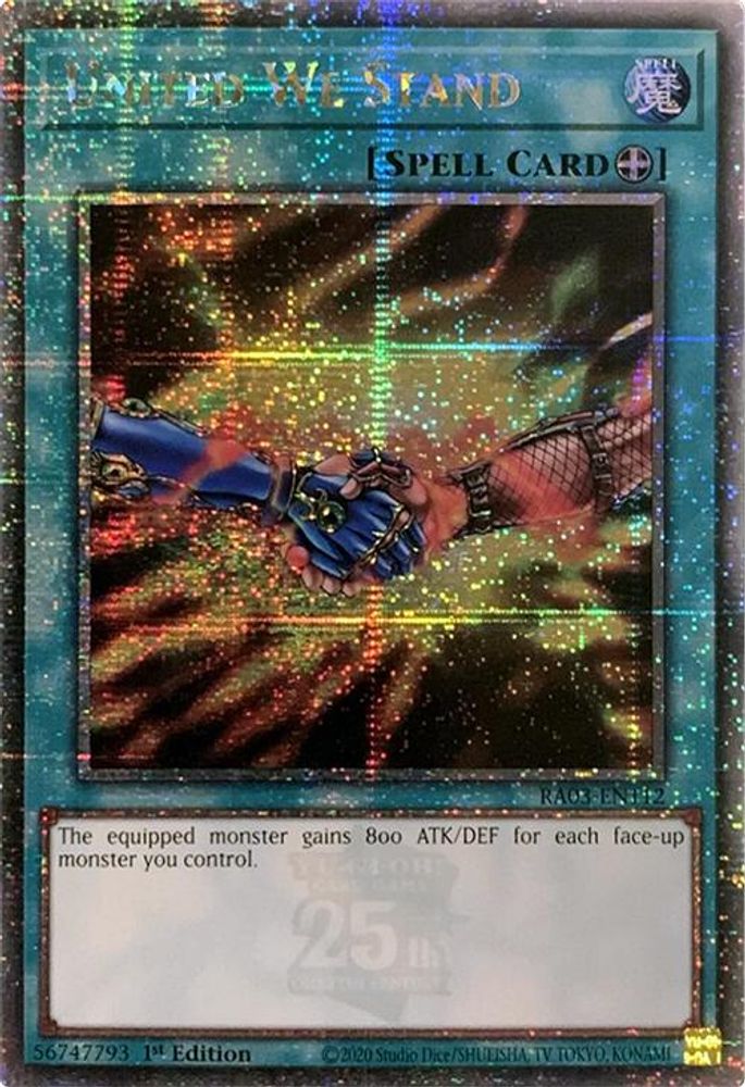 [QUARTER CENTURY RARE] United We Stand (Quarter Century Secret Rare) - (RA03-EN112) - 1st Edition