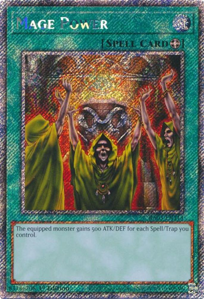 [PLATINUM RARE] Mage Power (Platinum Secret Rare) - (RA03-EN113) - 1st Edition