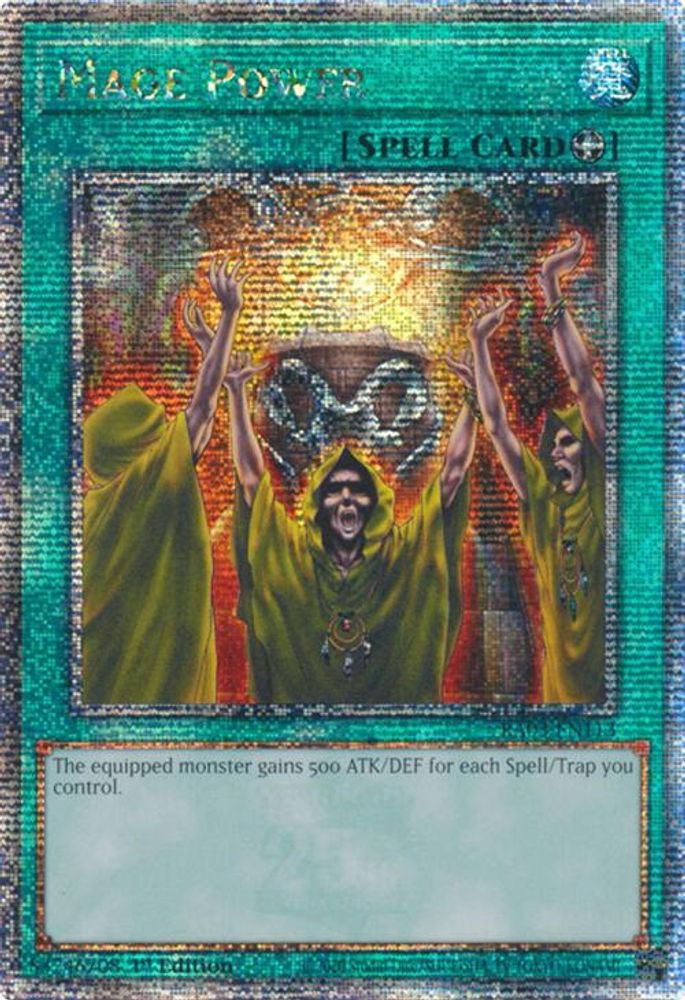 [QUARTER CENTURY RARE] Mage Power (Quarter Century Secret Rare) - (RA03-EN113) - 1st Edition