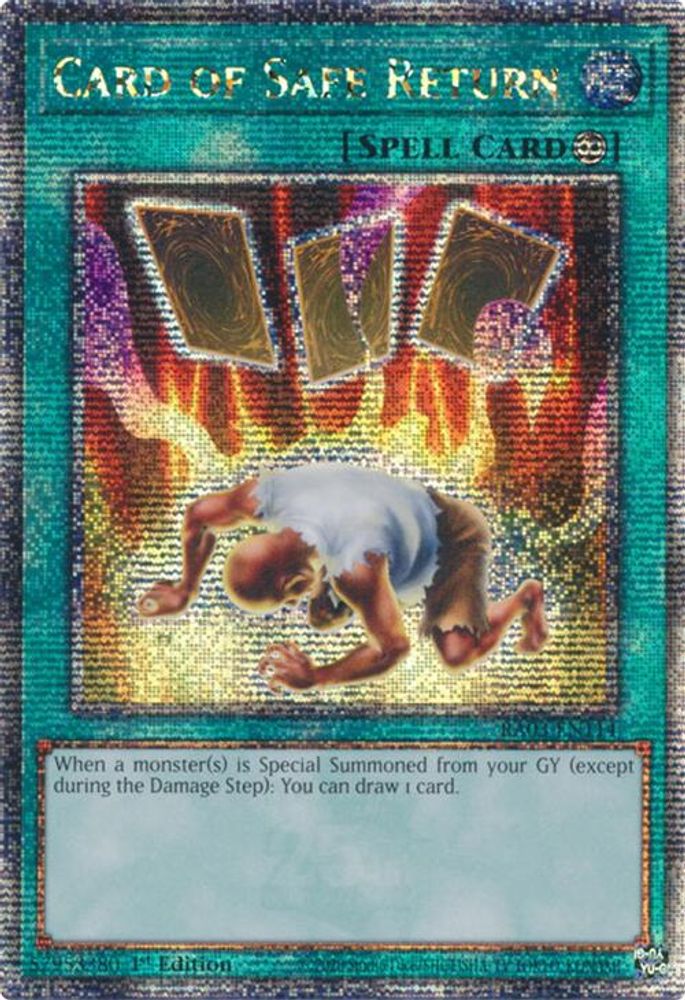 [QUARTER CENTURY RARE] Card of Safe Return (Quarter Century Secret Rare) - (RA03-EN114) - 1st Edition