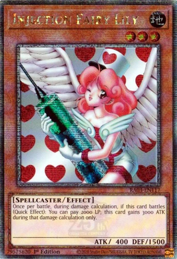 [QUARTER CENTURY RARE] Injection Fairy Lily (Quarter Century Secret Rare) - (RA03-EN117) - 1st Edition