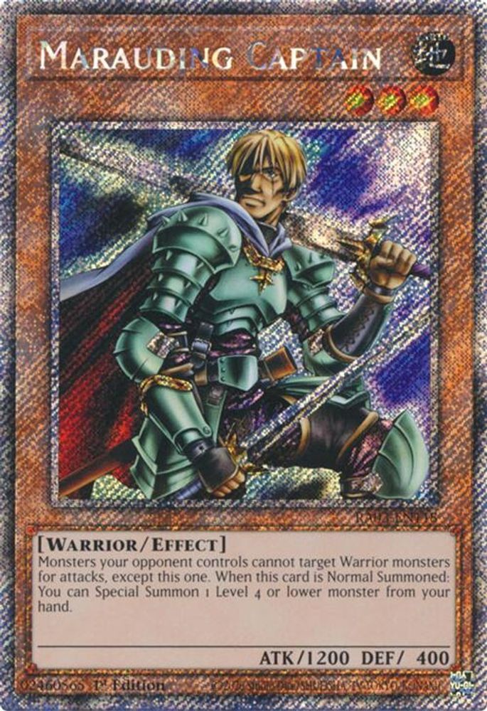 [PLATINUM RARE] Marauding Captain (Platinum Secret Rare) - (RA03-EN118) - 1st Edition
