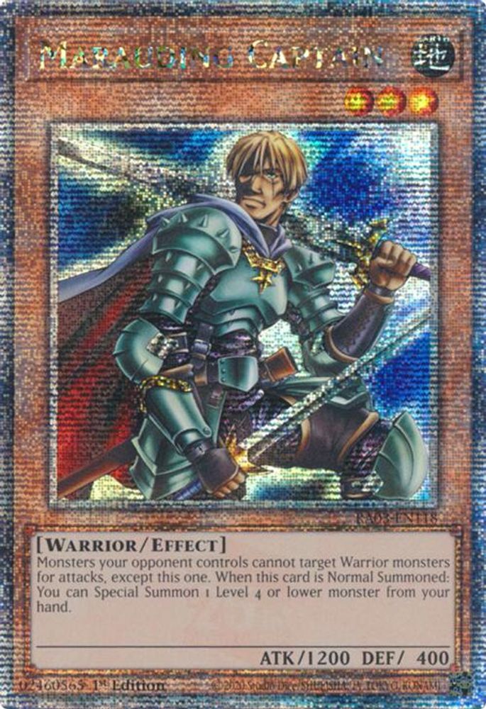 [QUARTER CENTURY RARE] Marauding Captain (Quarter Century Secret Rare) - (RA03-EN118) - 1st Edition